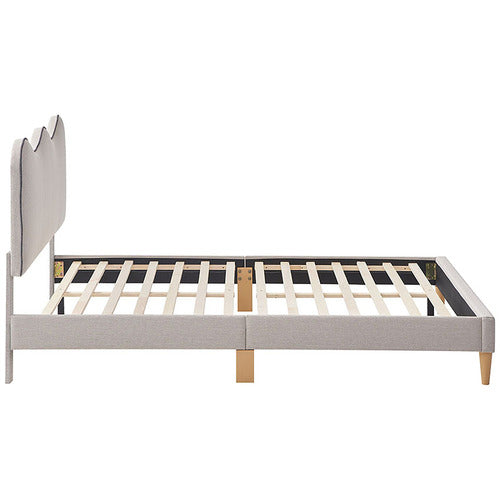 ALICE WAVY UPHOLSTERED QUEEN BED