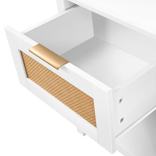 HOXTON ROOM ALIRA RATTAN 1 DRAWER BEDSIDE TABLE