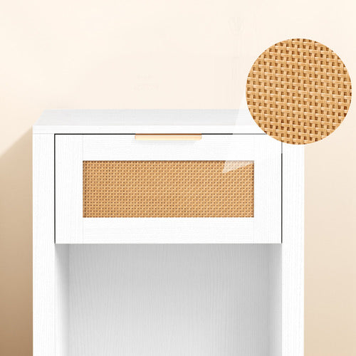 HOXTON ROOM ALIRA RATTAN 1 DRAWER BEDSIDE TABLE