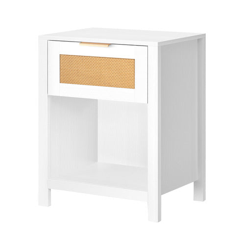 HOXTON ROOM ALIRA RATTAN 1 DRAWER BEDSIDE TABLE