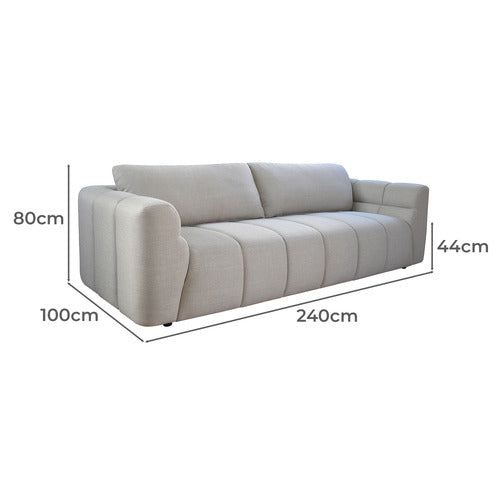 ALMA 3 SEATER UPHOLSTERED SOFA