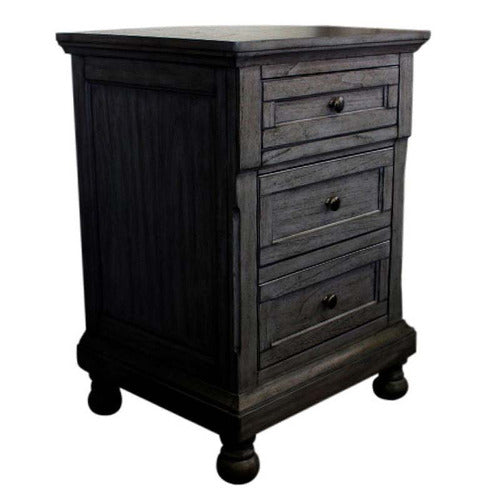 BY DESIGNS AMADIS MINDI WOOD BEDSIDE TABLE