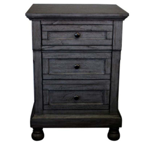BY DESIGNS AMADIS MINDI WOOD BEDSIDE TABLE