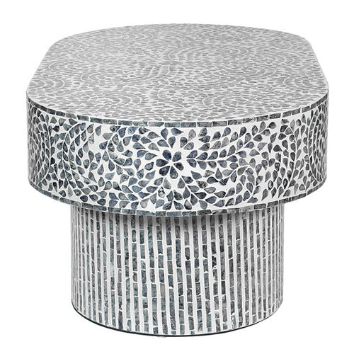 THE DECOR STORE AMANDA CAPIZ SHELL COFFEE TABLE