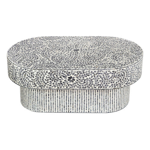 THE DECOR STORE AMANDA CAPIZ SHELL COFFEE TABLE