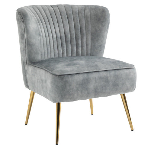 CORA HOME LIVING AMANDEEP VELVET ACCENT CHAIR