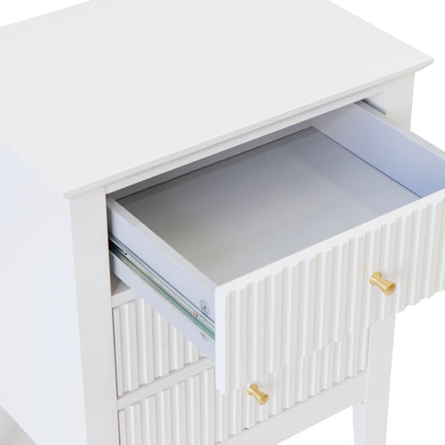 WEST VALLEY INTERIORS AMARA 3 DRAWER BEDSIDE TABLE