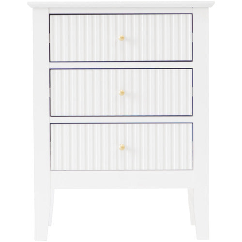 WEST VALLEY INTERIORS AMARA 3 DRAWER BEDSIDE TABLE