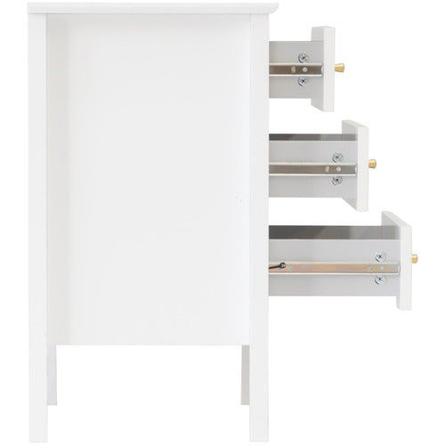 WEST VALLEY INTERIORS AMARA 3 DRAWER BEDSIDE TABLE
