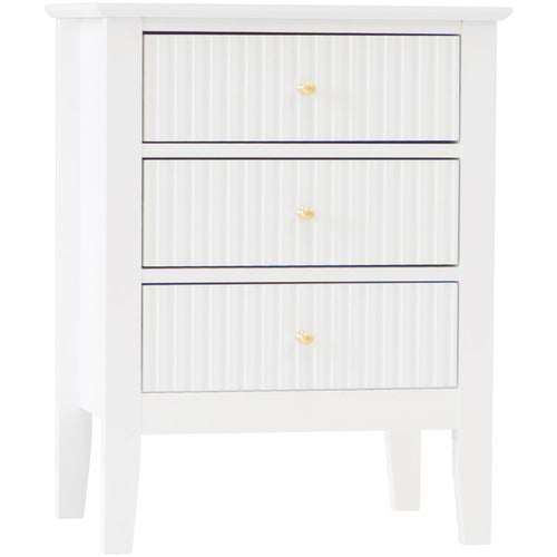 WEST VALLEY INTERIORS AMARA 3 DRAWER BEDSIDE TABLE