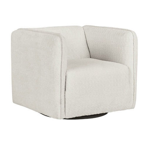 ANITA DESIGN LIVING AMBER BOUCLE SWIVEL ACCENT CHAIR
