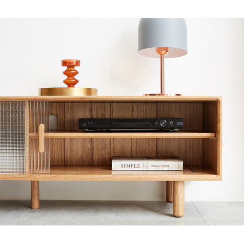 MODERN COLLECTIVE AMBERLEY AMERICAN OAK WOOD ENTERTAINMENT UNIT