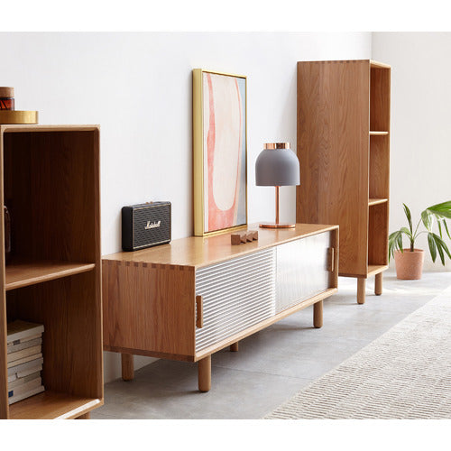 MODERN COLLECTIVE AMBERLEY AMERICAN OAK WOOD ENTERTAINMENT UNIT
