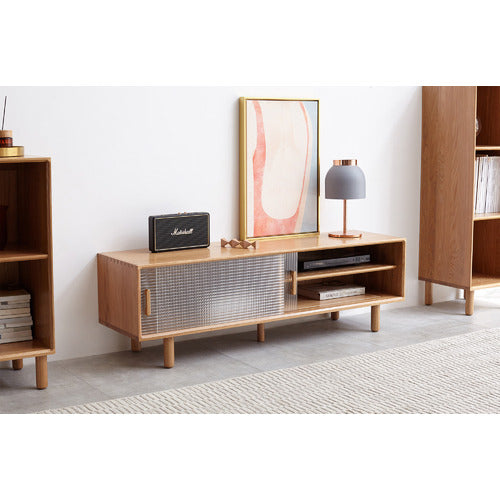 MODERN COLLECTIVE AMBERLEY AMERICAN OAK WOOD ENTERTAINMENT UNIT