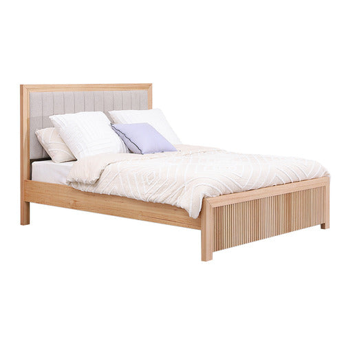 EVERGREEN HOME AMELIE ASH WOOD QUEEN BED