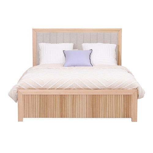 EVERGREEN HOME AMELIE ASH WOOD QUEEN BED