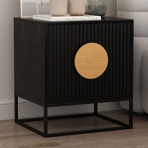 CORNER OFFICE ANALLISE 2 DRAWER BEDSIDE TABLE