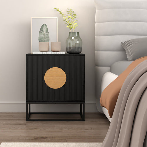 CORNER OFFICE ANALLISE 2 DRAWER BEDSIDE TABLE