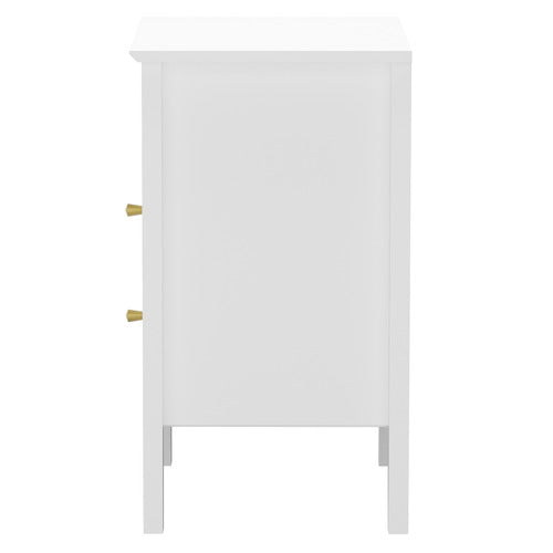 LIVING FUSION ANDES 2 DRAWER & SHELF BEDSIDE TABLE