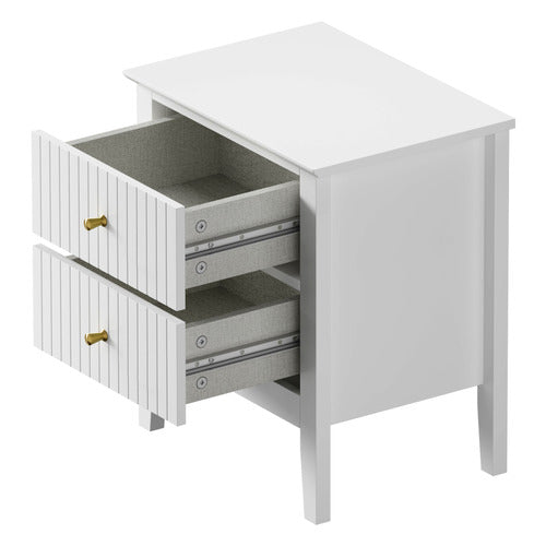 LIVING FUSION ANDES 2 DRAWER BEDSIDE TABLE