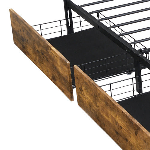 OAKLEIGH HOME NERO BED BASE WITH STORAGE DRAWERS
