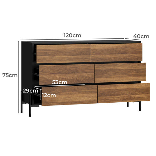 LIVING FUSION ANNELIESE 6 DRAWER CHEST