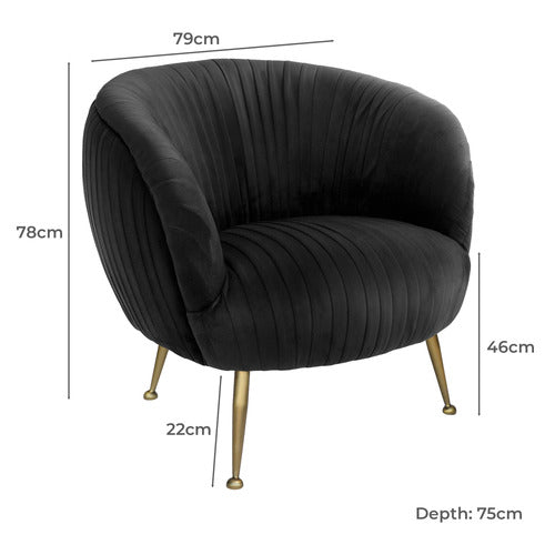 BROOKLYN AND BELLA APHELIOS VELVET ARMCHAIR