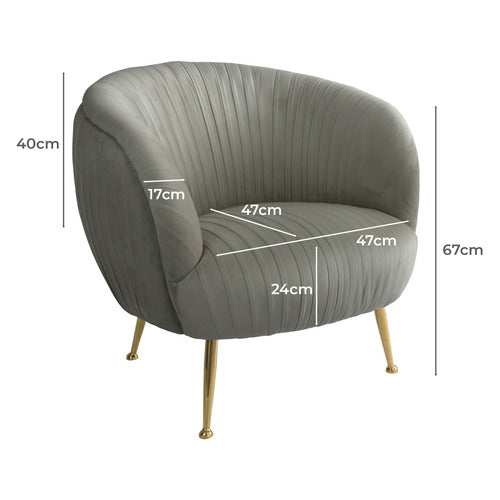BROOKLYN AND BELLA APHELIOS VELVET ARMCHAIR