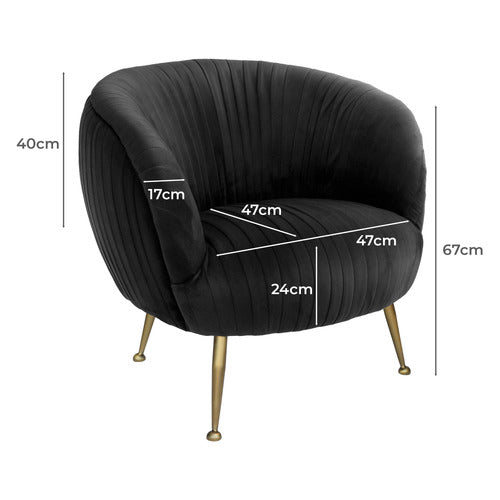 BROOKLYN AND BELLA APHELIOS VELVET ARMCHAIR