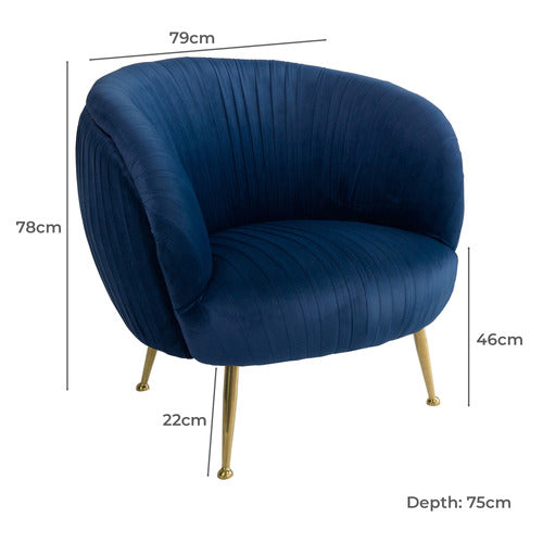 BROOKLYN AND BELLA APHELIOS VELVET ARMCHAIR