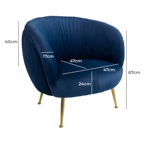 BROOKLYN AND BELLA APHELIOS VELVET ARMCHAIR
