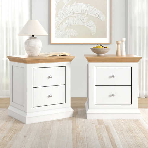 CAPE FURNITURE AREND 2 DRAWER BEDSIDE TABLES (SET OF 2)