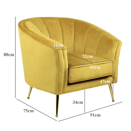 NATURALLY PROVINICIAL ARGOS VELVET ARMCHAIR