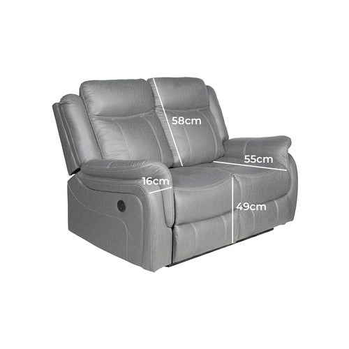 SOUTHERN STYLERS ARIA 2 SEATER FAUX LEATHER RECLINER SOFA