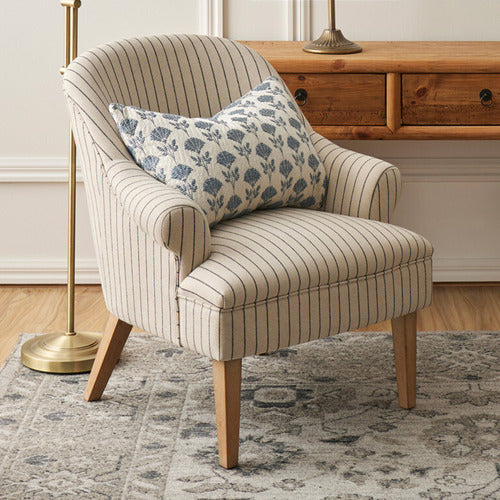 THE HOME COLLECTIVE ARIAN LINEN & COTTON ARMCHAIR