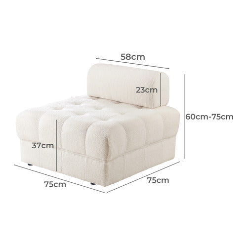 LIVING FUSION ARMATI TUFTED ACCENT CHAIR