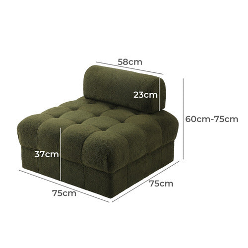 LIVING FUSION ARMATI TUFTED ACCENT CHAIR