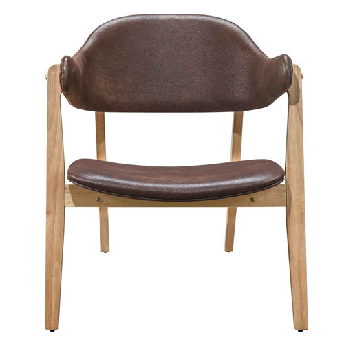 MIKASA FURNITURE ARSBY FAUX LEATHER ARMCHAIRS (SET OF 2)