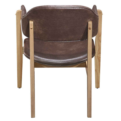 MIKASA FURNITURE ARSBY FAUX LEATHER ARMCHAIRS (SET OF 2)