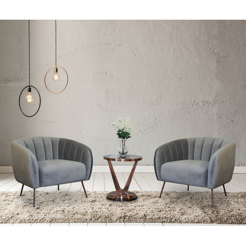 BY DESIGNS ASHA VELVET ACCENT CHAIR