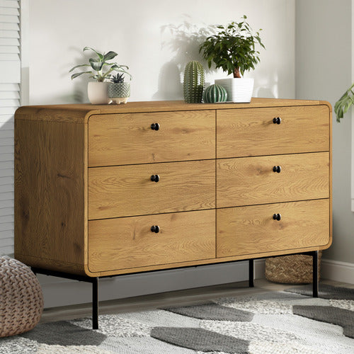 LIVING FUSION ASHBOURNE 6 DRAWER CHEST