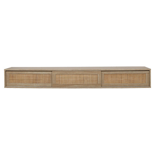 YORK STREET ASHCA WALL-MOUNTED RATTAN ENTERTAINMENT UNIT