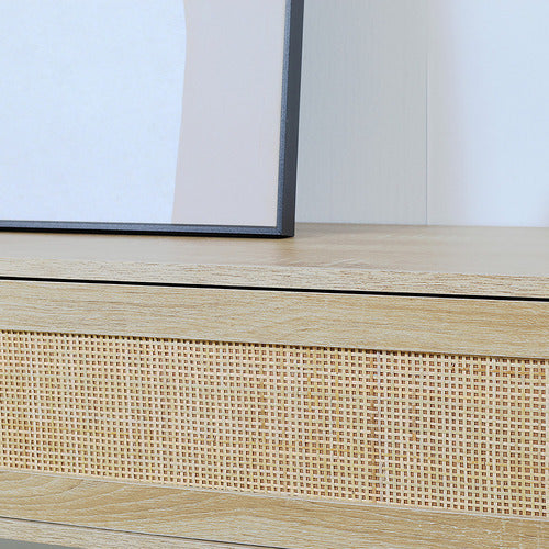 YORK STREET ASHCA WALL-MOUNTED RATTAN ENTERTAINMENT UNIT