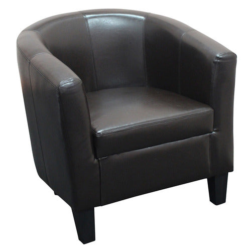 BY DESIGNS GUNTHER FAUX LEATHER TUB CHAIR