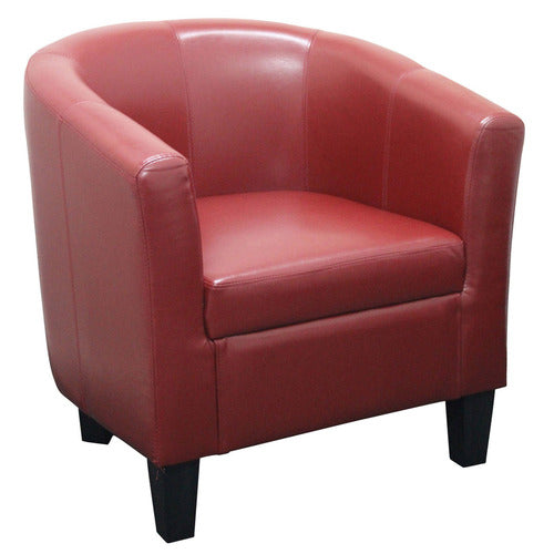BY DESIGNS GUNTHER FAUX LEATHER TUB CHAIR