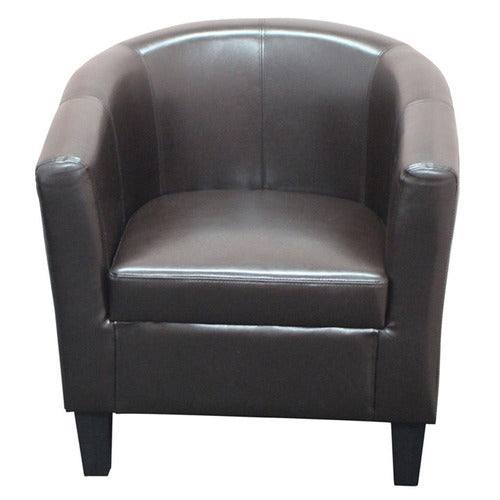 BY DESIGNS GUNTHER FAUX LEATHER TUB CHAIR