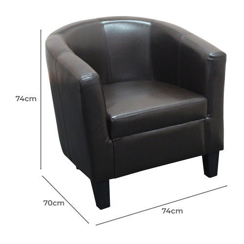 BY DESIGNS ASHER FAUX LEATHER TUB CHAIR