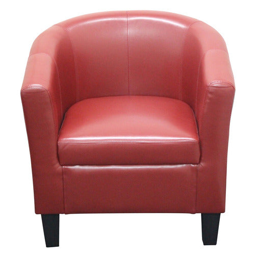 BY DESIGNS GUNTHER FAUX LEATHER TUB CHAIR