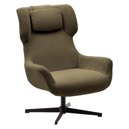 LINEA FURNITURE ASHLEY BOUCLE SWIVEL ARMCHAIR