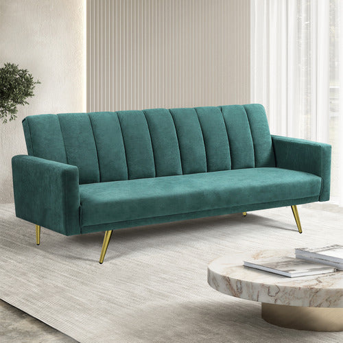 OAKLEIGH HOME ASPEN 3 SEATER VELVET SOFA BED